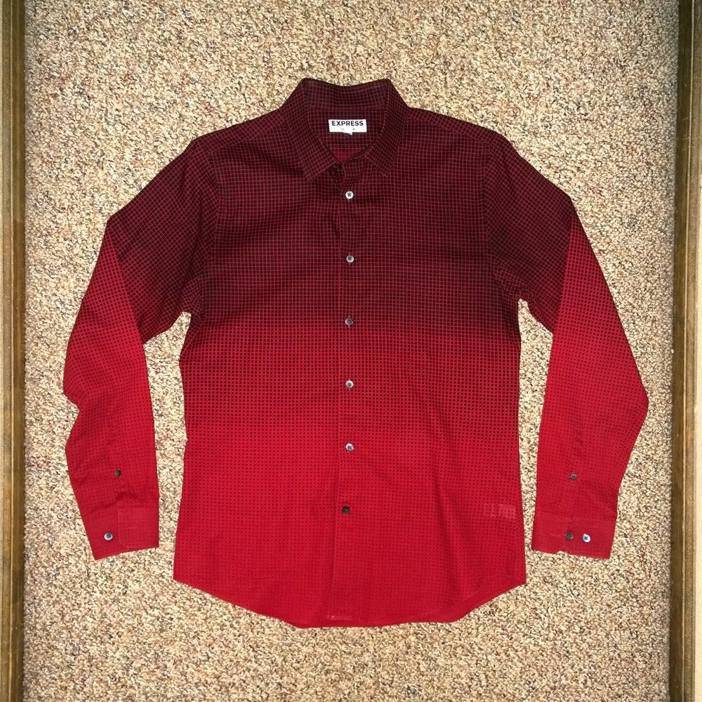 Men's EXPRESS Checkered Hombre Button-Up Shirt